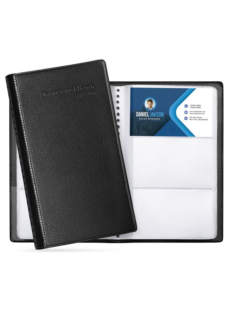 Deli Business Card Book Holder Name Card Organizer Professional Office Journal Namecard Holder Organizer Holds 240 Cards - Image 1